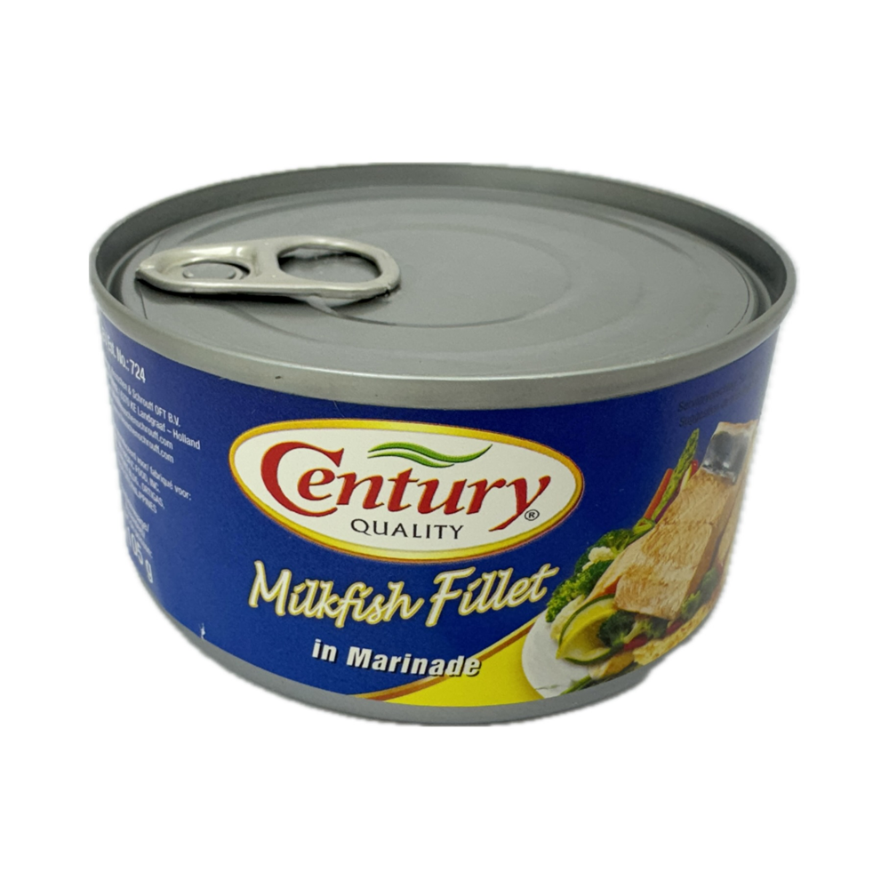 Century Tuna Milkfish Fillet in Marinade 184g – Tender milkfish fillets marinated in a flavorful blend of spices and seasonings.