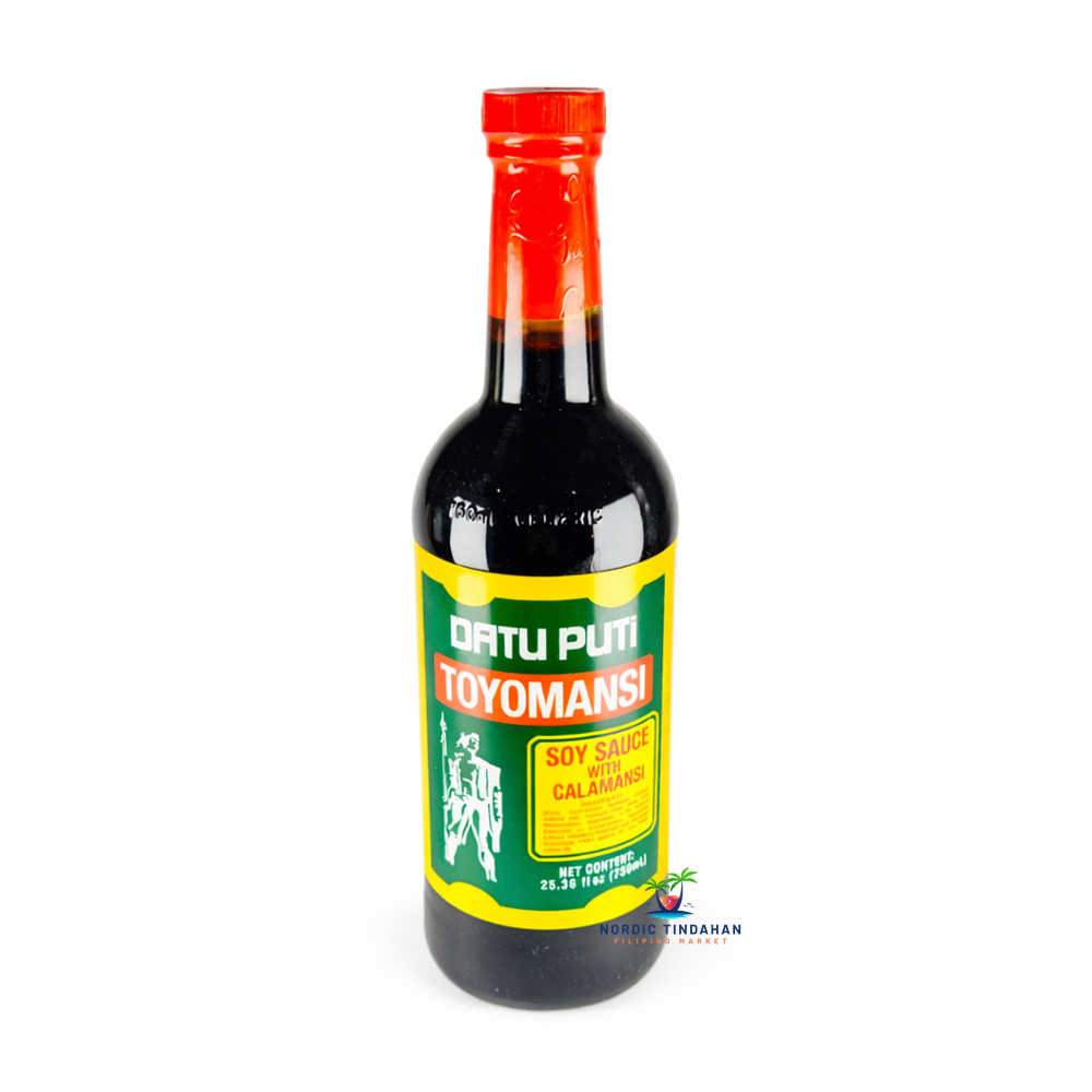 Datu Puti Toyomansi Soy Sauce with Calamansi 750ml – authentic Filipino soy sauce blended with calamansi from the Pinoy market, ideal for traditional Filipino dishes and dipping sauces.