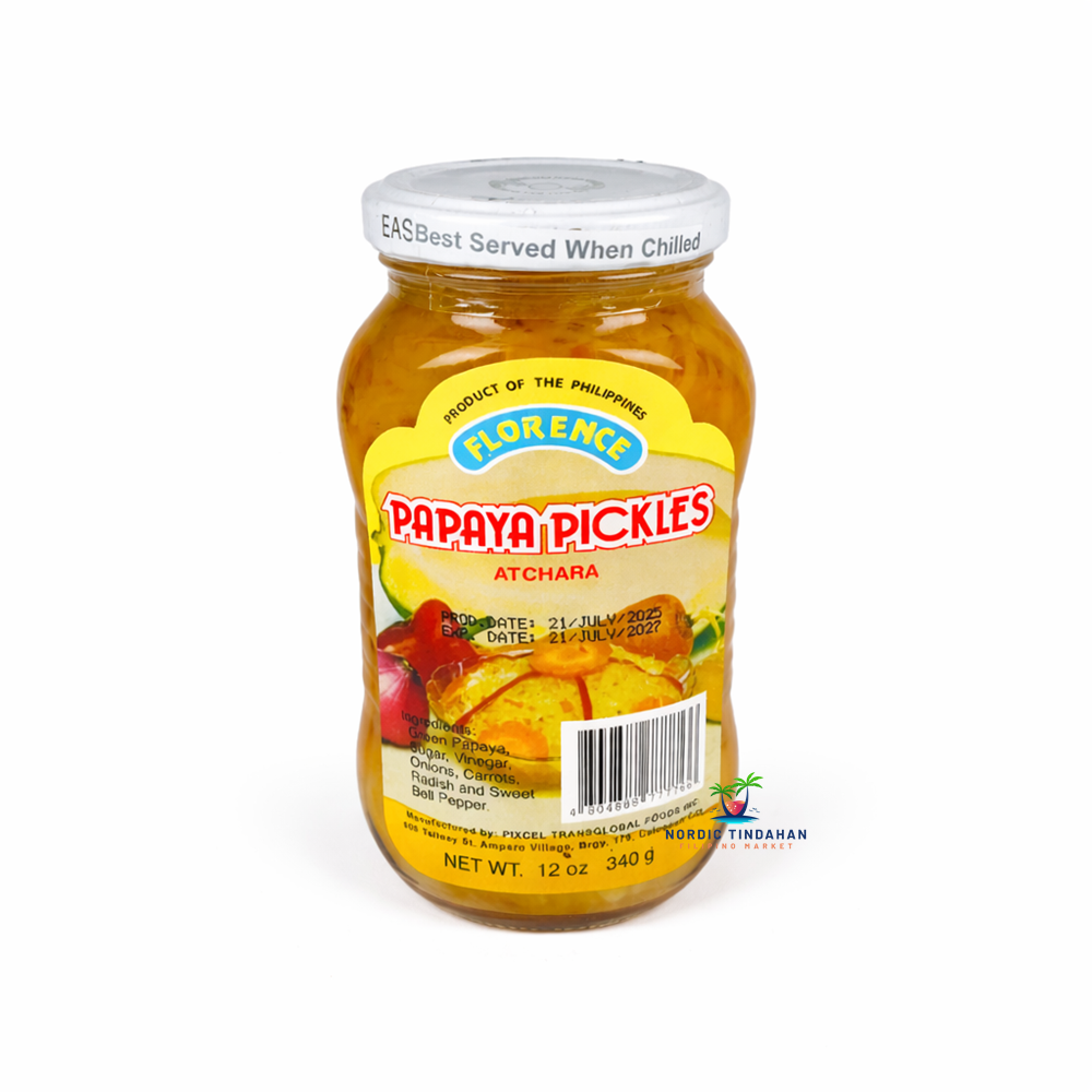 Florence Atchara 340g jar of pickled papaya