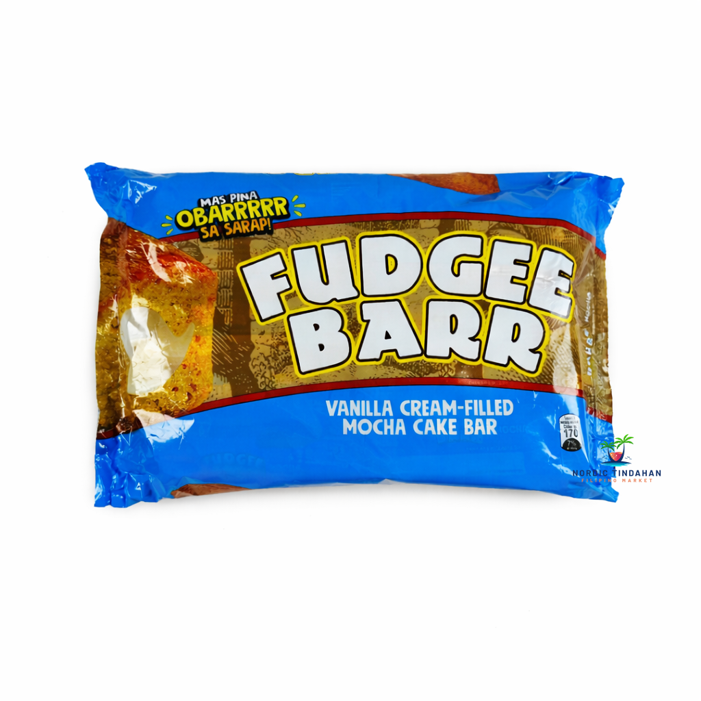 Fudgee Barr Vanilla Cream-Filled Mocha Cake Bar – soft mocha-flavored cake bar with sweet vanilla cream filling.