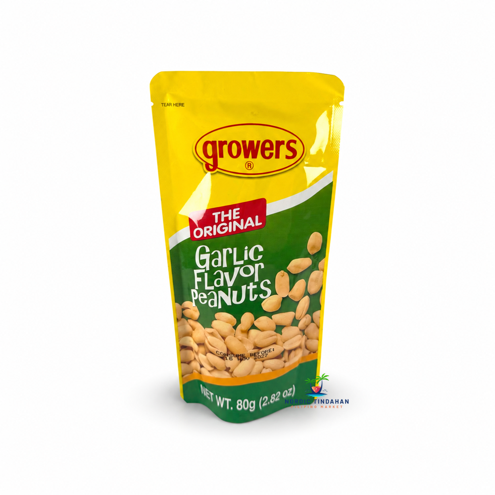 Enjoy Growers Garlic Flavor Peanuts, a crunchy and savory peanut snack with delicious garlic flavor. Perfect for snacking at home, sharing with friends, or enjoying on the go.