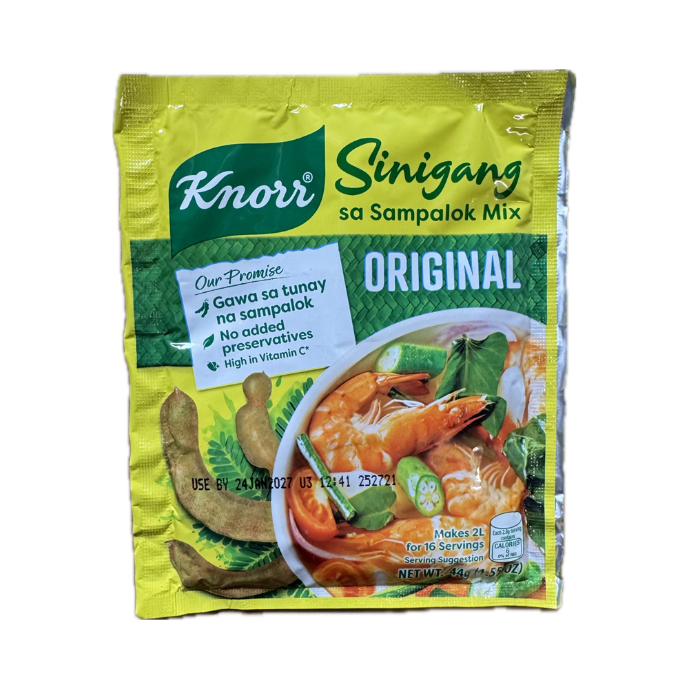 Knorr Sinigang Mix Original 44g pack, classic Filipino sour tamarind soup seasoning for authentic home-cooked dishes