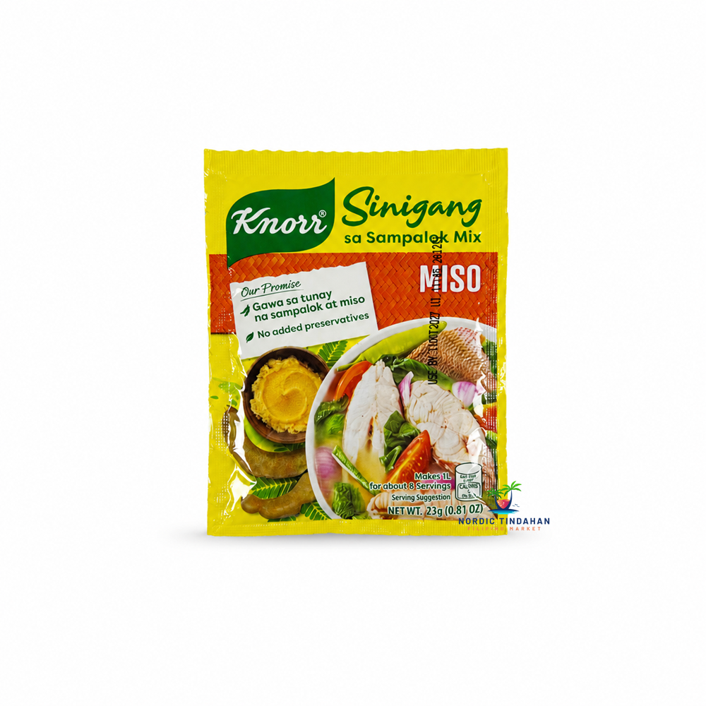 Knorr Sinigang sa Sampalok Mix Miso combines the tangy flavor of real tamarind with the rich umami taste of miso to create an authentic Filipino sour soup. Perfect for preparing traditional sinigang with fish, seafood, pork, or vegetables, this convenient seasoning mix makes it easy to enjoy a comforting homemade meal in minutes.