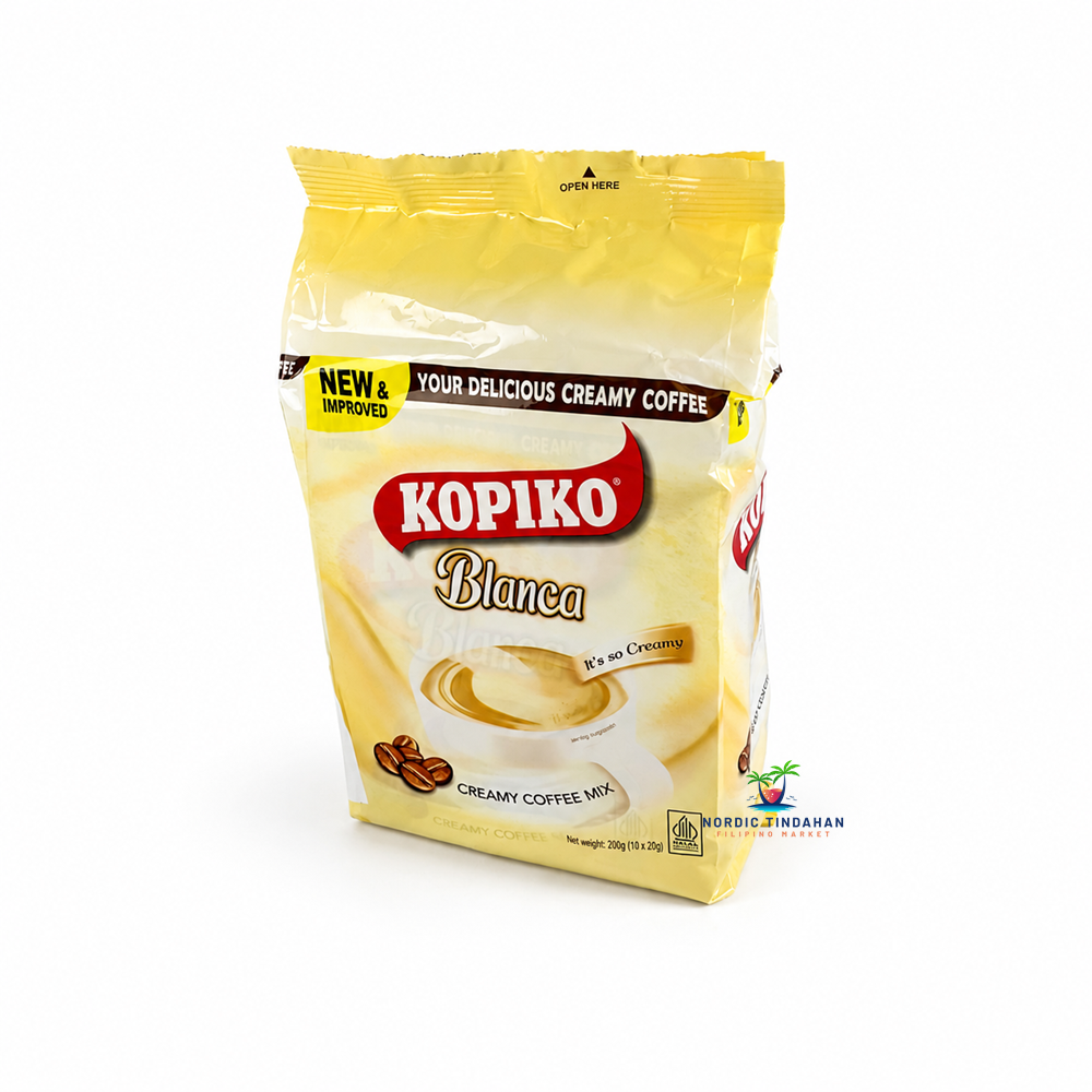 Kopiko Blanca Coffee 300g is a smooth and creamy instant coffee blend made with rich coffee, sugar, and non-dairy creamer. Known for its mild, less bitter taste and velvety texture, it’s perfect for those who enjoy a sweeter, creamier coffee experience. Easy to prepare and ideal for home, work, or on-the-go moments.