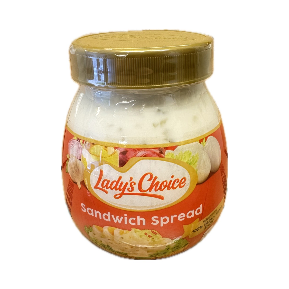 Lady's Choice Sandwich Spread 470ml - creamy mayonnaise-based spread with pickle relish for sandwiches and snacks.