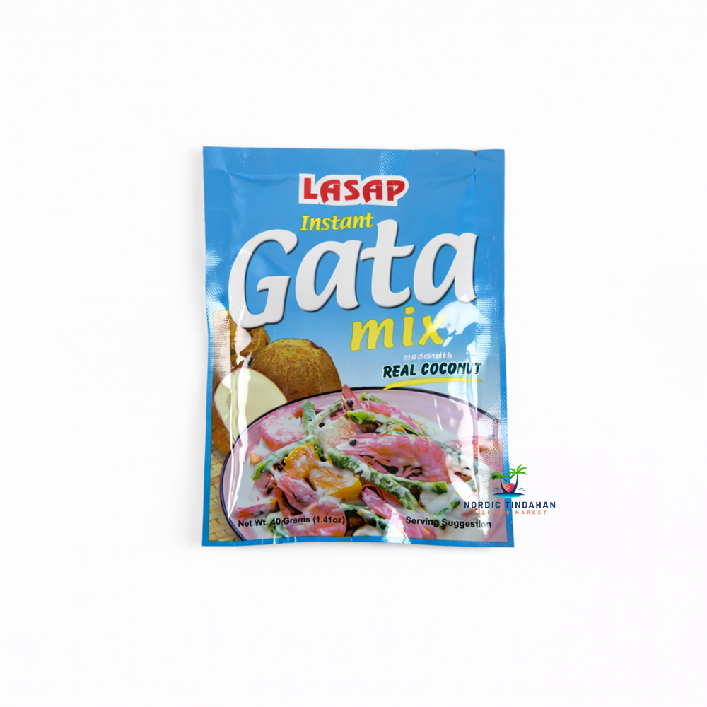 Lasap Instant Gata Mix 40g – coconut milk powder mix made with real coconut, ideal for Filipino dishes and desserts.