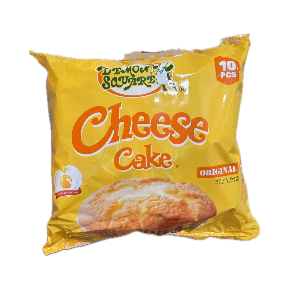 Pack of Lemon Square cheese cakes, soft Filipino mini sponge cakes with cheese flavor.