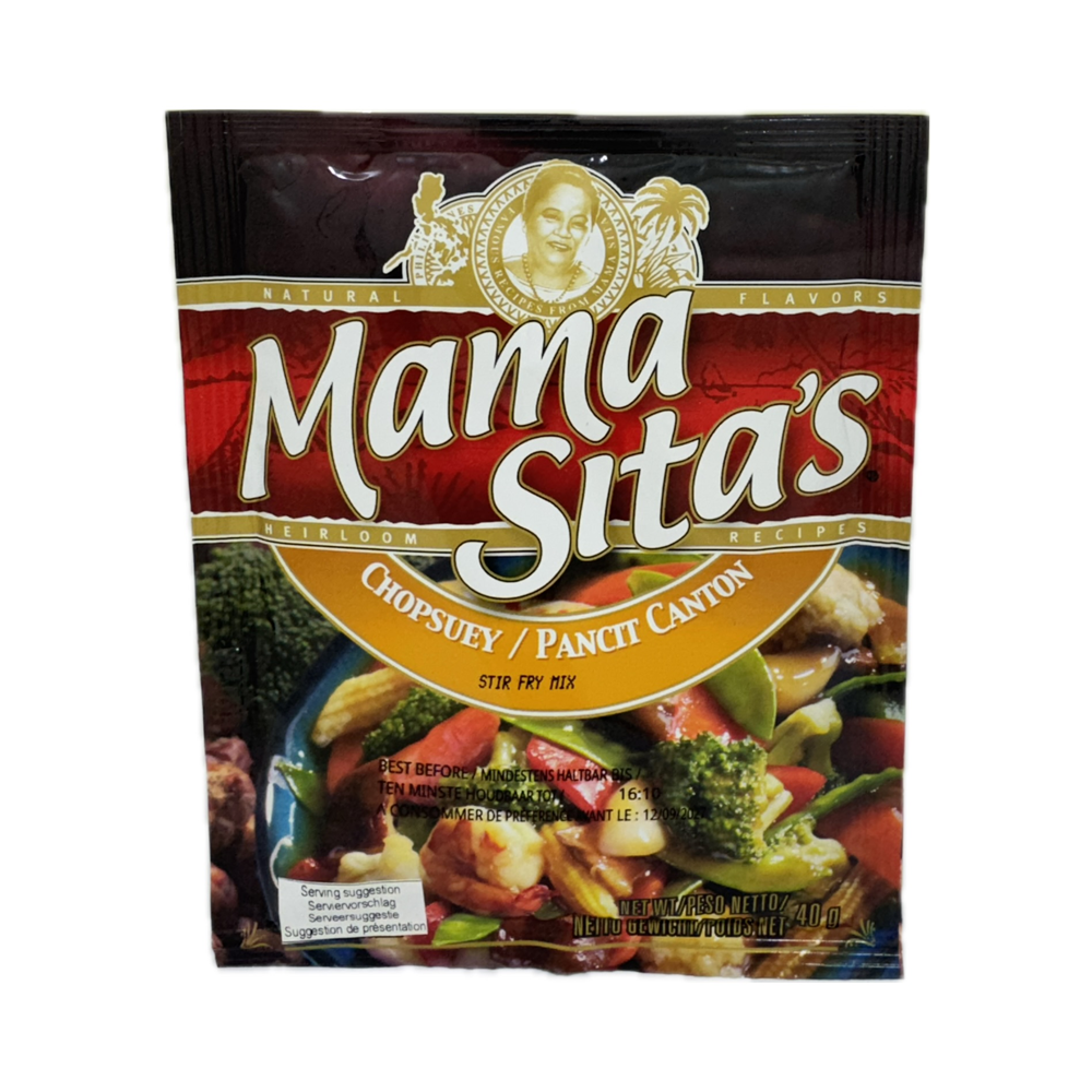 Mama Sita's Chopsuey / Pancit Canton Stir Fry Mix 40g – Filipino stir-fry mix for authentic Chopsuey or Pancit Canton dishes. Perfect for creating flavorful vegetable or noodle stir-fries.