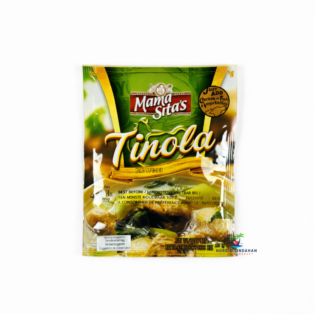 Mama Sita’s Tinola Ginger Soup Base Mix 25g – ginger-based seasoning mix for making light and savory chicken tinola soup.