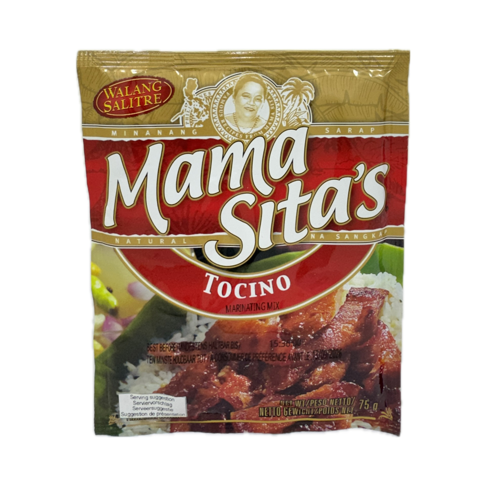 Mama Sita's Tocino Marinade 75g – Filipino marinade mix for sweet and savory tocino pork. Ideal for breakfast or dinner.