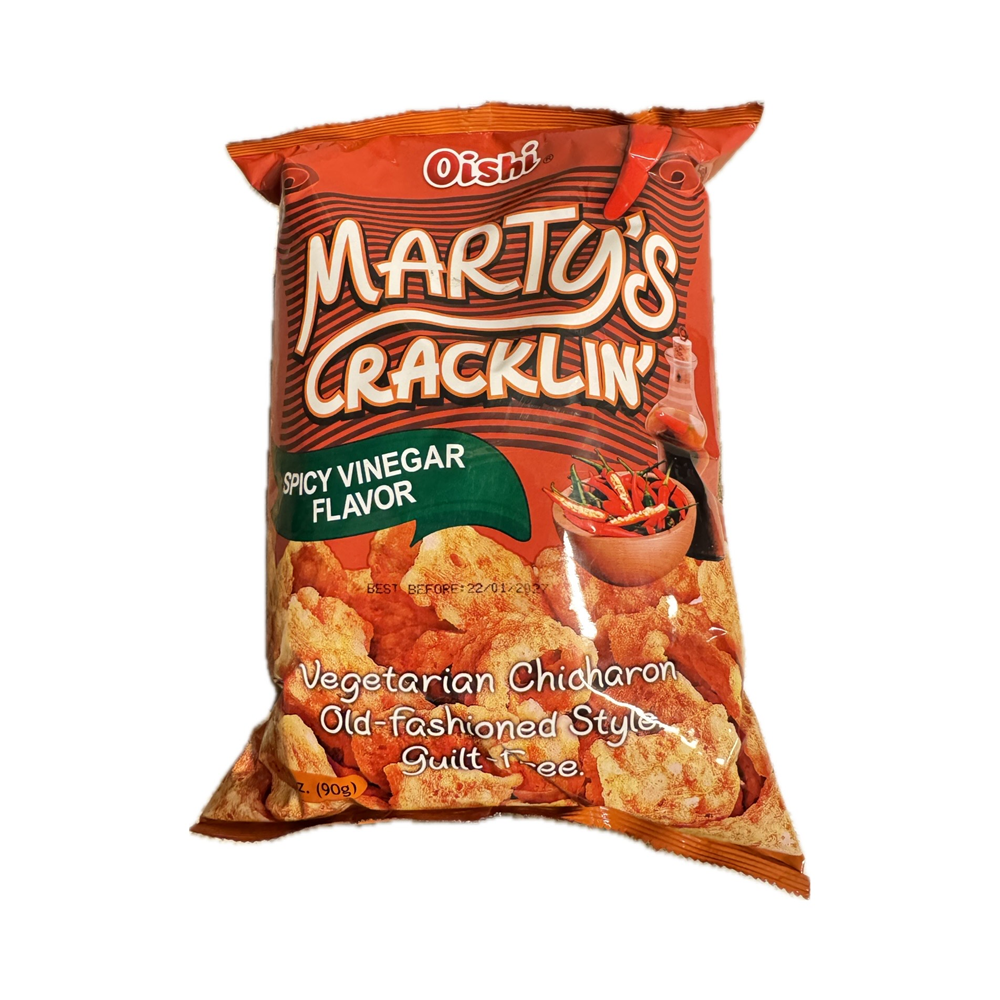 Buy Oishi Marty’s Crackling Spicy and Vinegar Chicharon 90g – crunchy snack