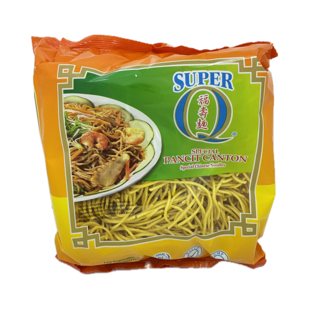 Super Q Pancit Canton Nuudelit 227g – Filipino-style noodles with savory flavors, perfect for a quick and delicious meal. Available online at Nordic Tindahan Filipino market.