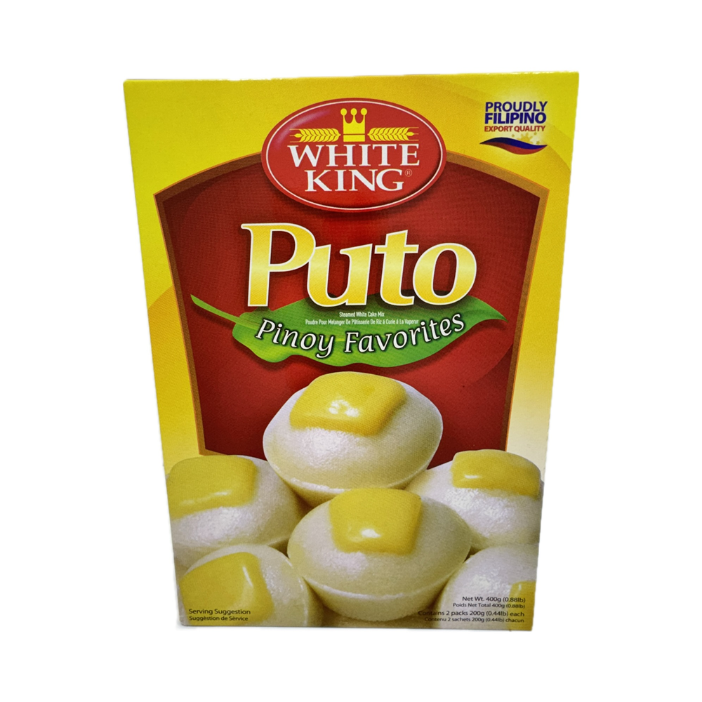 White King Puto 2x200g – Filipino steamed rice cake mix for soft and fluffy puto.