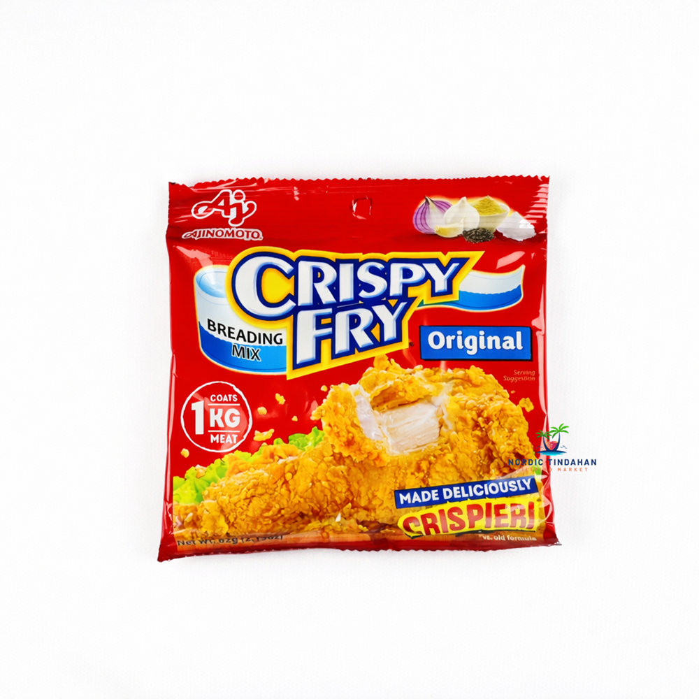 Aji Crispy Fry Breading Mix Original 62g - seasoning mix for crispy fried chicken and meat dishes.