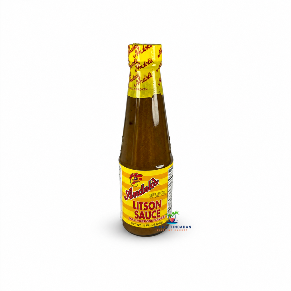 Andoks Litson Sauce All Purpose Sauce is a Filipino-style savory sauce in a 340g bottle. Perfect for pairing with lechon, grilled meats, fried dishes and other Filipino favorites.