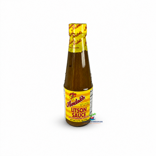 Andoks Litson Sauce All Purpose Sauce is a Filipino-style savory sauce in a 340g bottle. Perfect for pairing with lechon, grilled meats, fried dishes and other Filipino favorites.