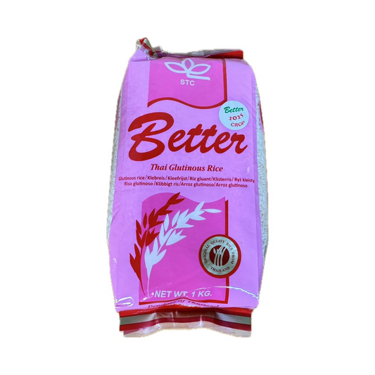 Better Brand Glutinous Rice 1kg package, premium quality sticky rice ideal for Asian and traditional recipes