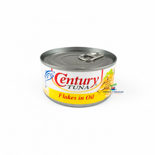 Century Tuna flakes in oil, a canned tuna product with tender tuna flakes preserved in oil for a rich, savory flavor.