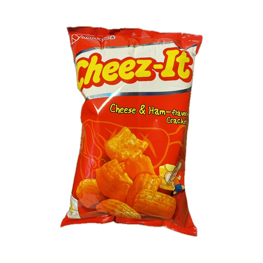 Cheez It Ham & Cheese 90g – savory baked crackers with rich ham and cheese flavor, perfect snack on the go