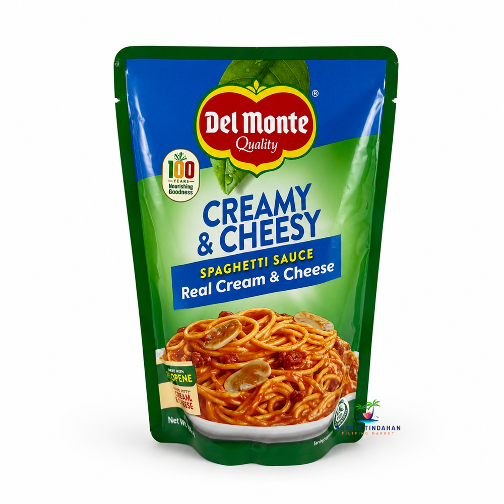 Enjoy rich and creamy pasta dishes with Del Monte Creamy & Cheesy Spaghetti Sauce. Made with real cream and cheese, this Filipino-style spaghetti sauce delivers a smooth, savory flavor perfect for family meals and special occasions.