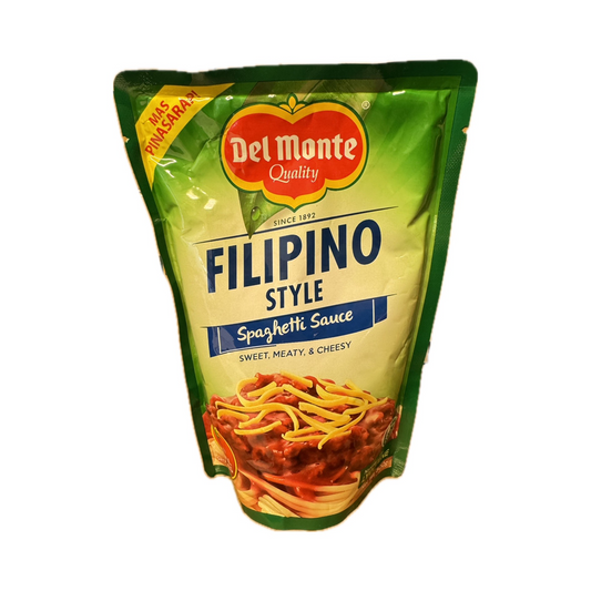 Del Monte Spaghetti Sauce Filipino Style 500g – sweet and meaty tomato-based sauce with cheese flavor, perfect for Filipino-style spaghetti dishes