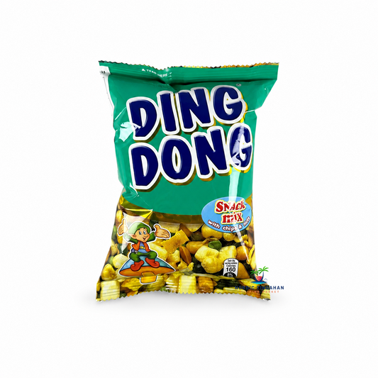 Ding Dong Snack Mix is a classic Filipino savory snack mix featuring a delicious combination of crunchy peanuts, green peas, cornick, chips, crackers, and corn curls. Perfect for snacking, sharing, movie nights, or enjoying anytime you crave a flavorful mix of textures and tastes.