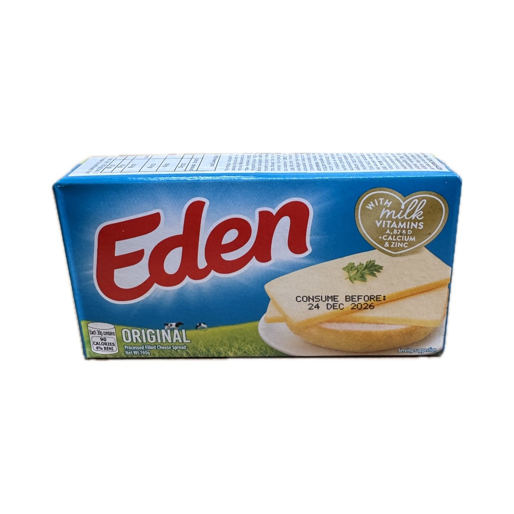 Eden Cheese 160g block, firm and creamy cheese, perfect for slicing, sandwiches, and cooking