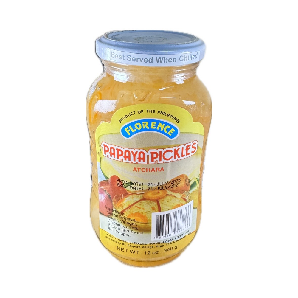 Florence Atchara 340g jar of pickled papaya