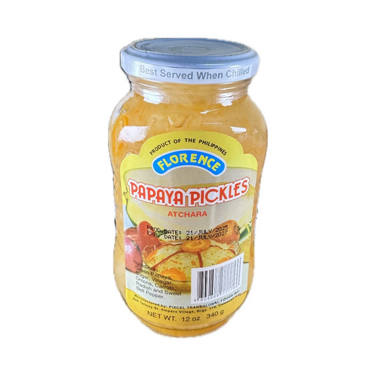 Florence Atchara 340g jar of pickled papaya