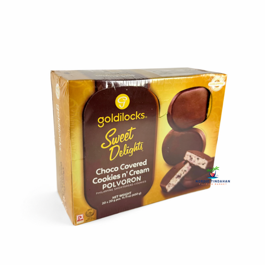 Goldilocks Choco Coated Polvoron 20x20g – crunchy Filipino sweet treats with chocolate coating