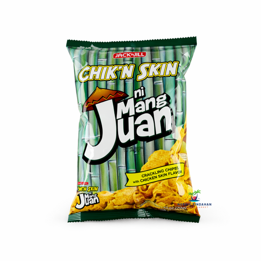 Jack ’n Jill Chik’n Skin by Mang Juan 70g pack, crispy chicken-flavored snack chips for munching and snacking