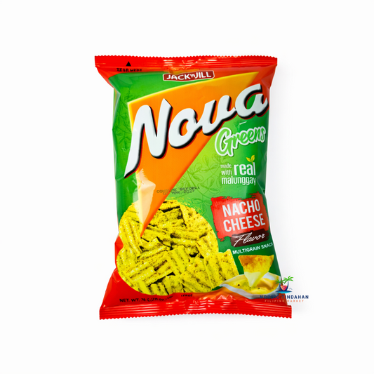 Jack ’n Jill Nova Greens Nacho Cheese – multigrain snack made with malunggay and seasoned with nacho cheese flavor.