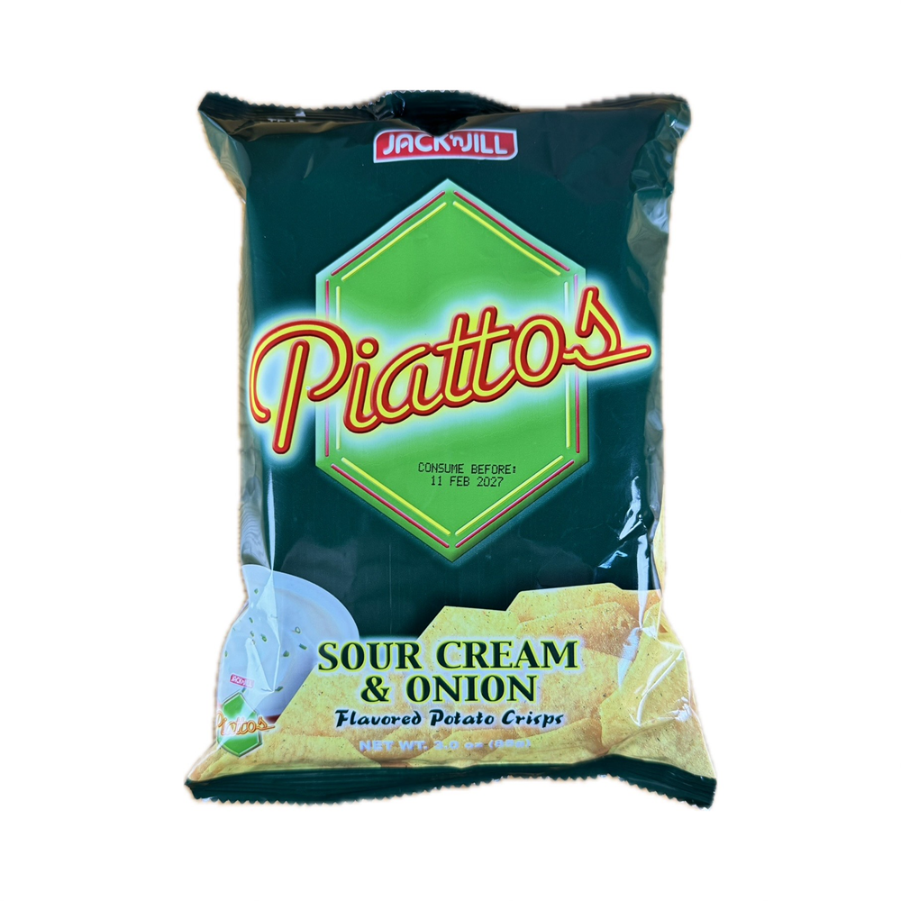 Jack'n Jill Piattos Sour Cream 85g – crispy potato chips with sour cream flavor
