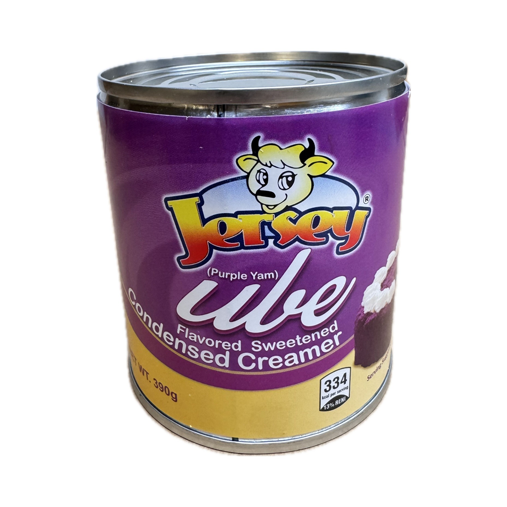 Jersey Ube condensed creamer 390g can, sweet purple yam-flavored milk for desserts and beverages