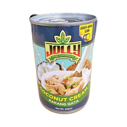Jolly Coconut Cream 400ml - rich and creamy coconut cream ideal for cooking, baking, and Filipino dishes.