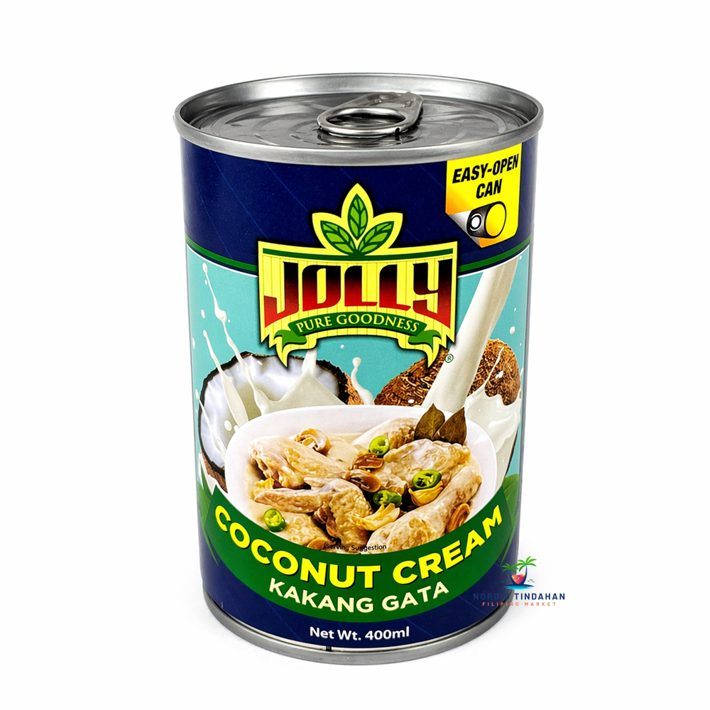 Jolly Coconut Cream 400ml - rich and creamy coconut cream ideal for cooking, baking, and Filipino dishes.