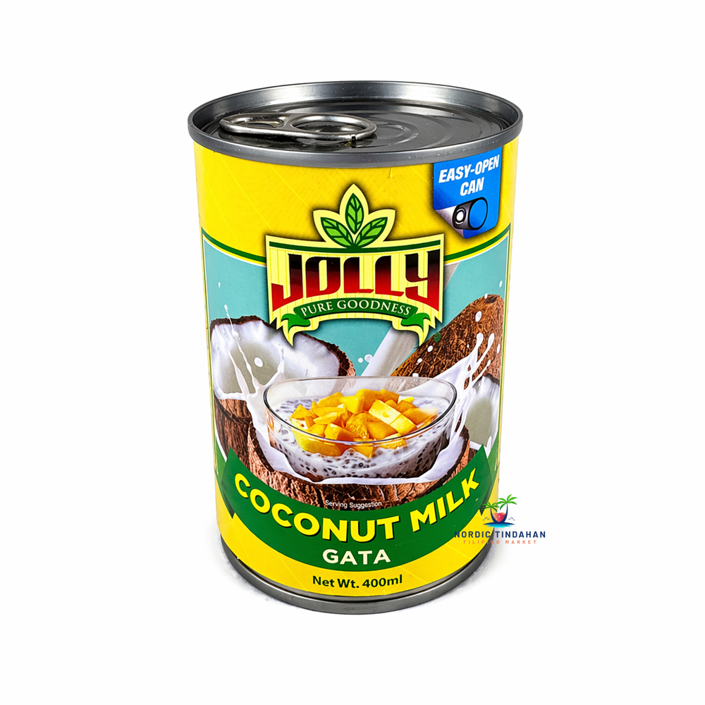 Jolly Coconut Milk 400ml - smooth and creamy coconut milk perfect for cooking, desserts, and Filipino recipes.