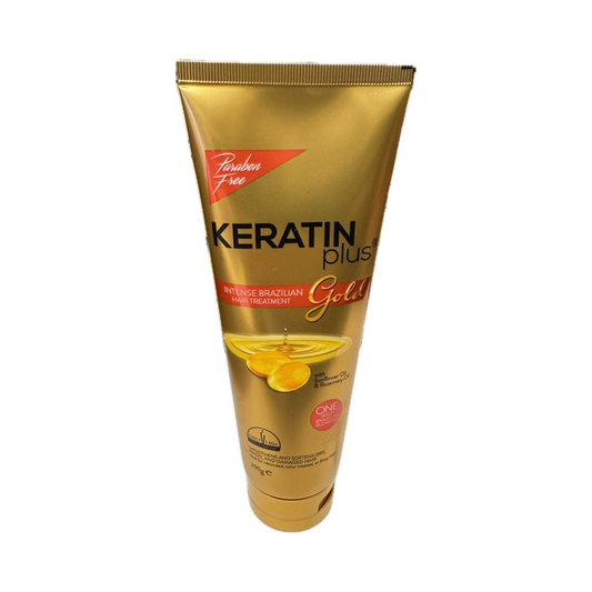 Keratin Plus Brazilian Gold 200g – hair treatment product for smooth and shiny hair with keratin formula