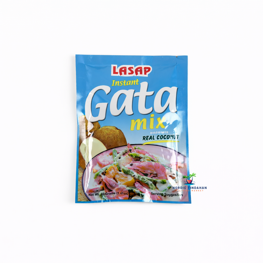 Lasap Instant Gata Mix 40g – coconut milk powder mix made with real coconut, ideal for Filipino dishes and desserts.