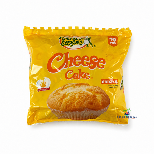 Pack of Lemon Square cheese cakes, soft Filipino mini sponge cakes with cheese flavor.