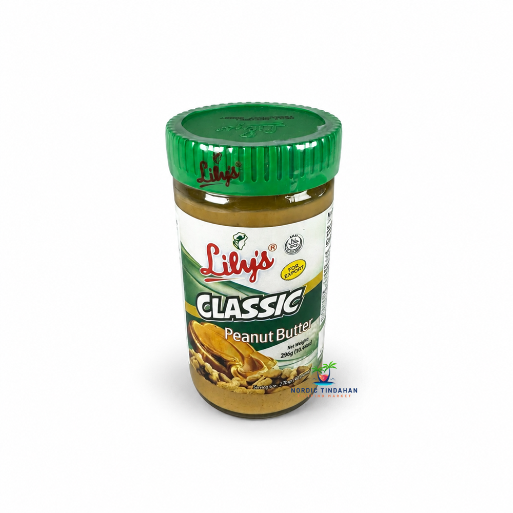 Lily’s Classic Peanut Butter is a creamy Filipino peanut butter in a 296g jar. A versatile spread for bread, toast, sandwiches and Filipino-style snacks and desserts.
