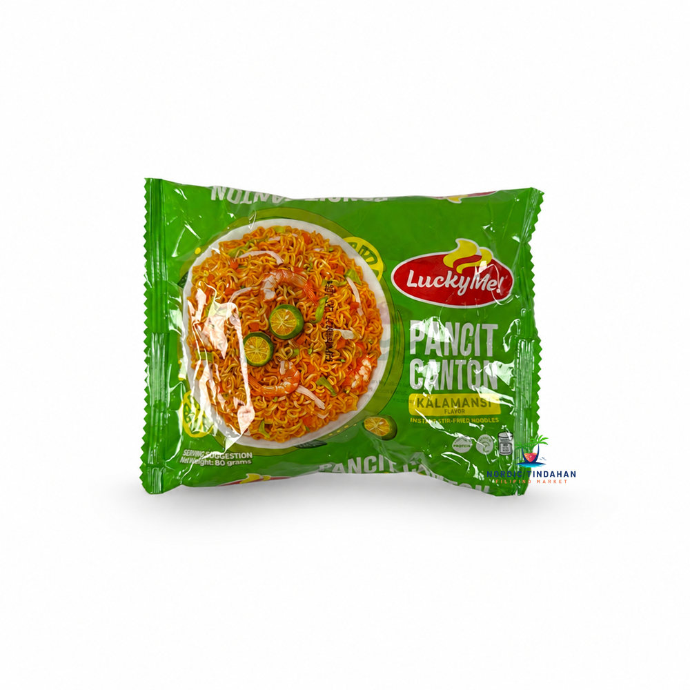 Enjoy the refreshing citrus flavor of Lucky Me! Pancit Canton Kalamansi 80g, one of the Philippines’ most popular instant stir-fried noodle varieties. Combining savory seasoning with the tangy taste of calamansi, these quick and flavorful noodles are perfect for a satisfying snack, lunch, or easy meal anytime.
