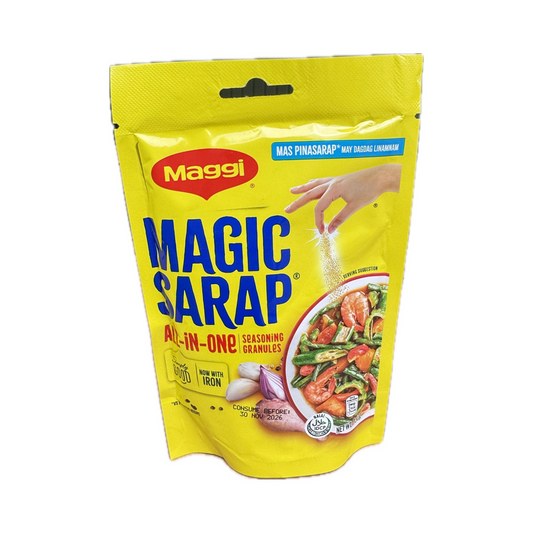 Maggi Magic Sarap 150g - all-purpose Filipino seasoning for enhancing the flavor of soups, meats, and various dishes.