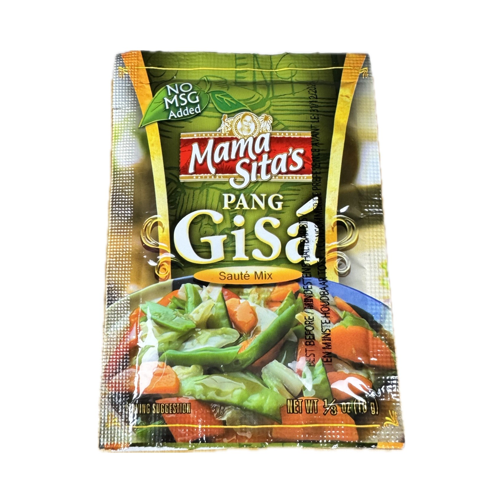 Mama Sita’s Pang Gisa Seasoning Mix 10g sachet, authentic Filipino seasoning for quick and flavorful stir-fry dishes