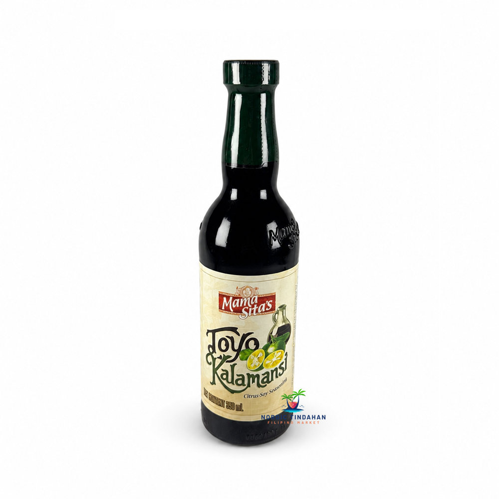 Enhance your dishes with Mama Sita's Toyo Kalamansi Soy Sauce 350ml, a flavorful blend of premium soy sauce and refreshing calamansi citrus. Perfect as a dipping sauce, marinade, or seasoning for grilled meats, seafood, noodles, and traditional Filipino dishes. A convenient all-in-one condiment that delivers a savory and tangy taste.