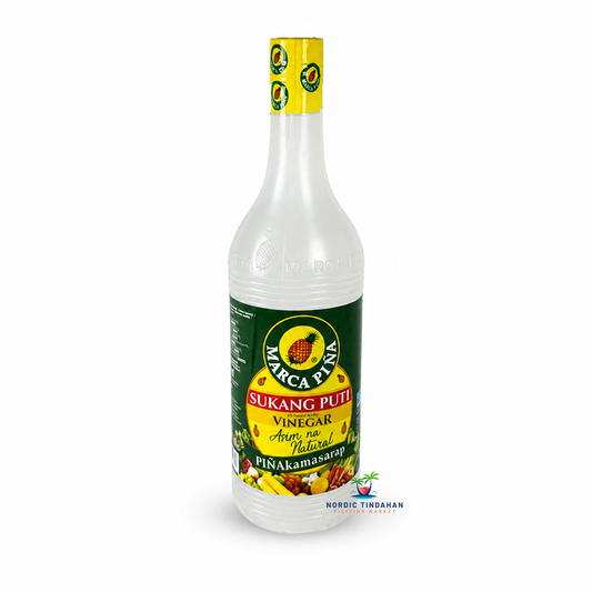 Enjoy the authentic taste of Filipino cooking with Marca Piña Sukang Puti Vinegar 1000ml. This traditional white vinegar offers a clean, sharp acidity that is perfect for marinades, dipping sauces, pickling, adobo, and everyday cooking. A versatile pantry essential that enhances the flavor of a wide variety of Filipino and Asian dishes.