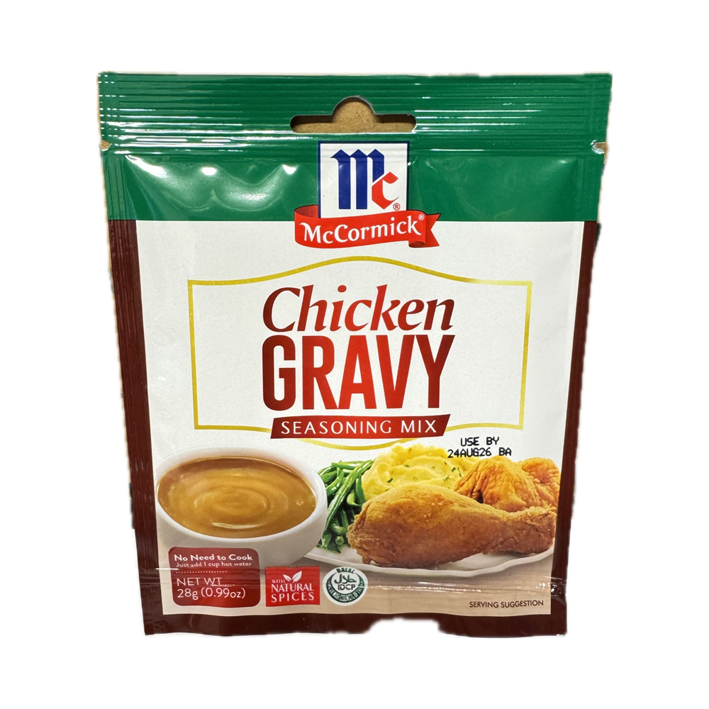 McCormick Chicken Gravy Mix 28g – savory seasoning mix for quick and easy homemade chicken gravy