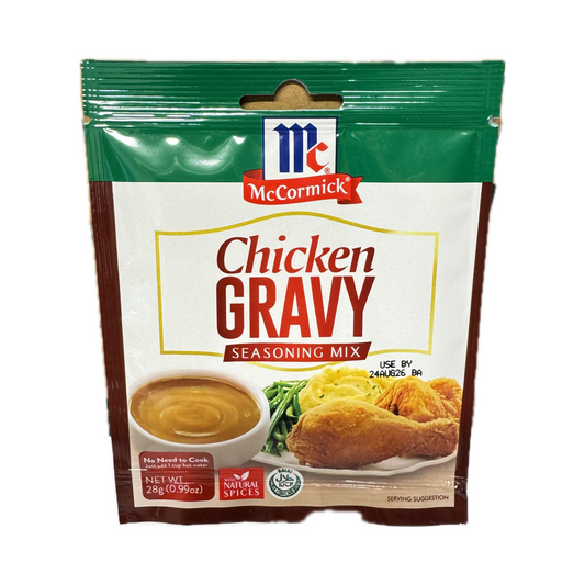 McCormick Chicken Gravy Mix 28g – savory seasoning mix for quick and easy homemade chicken gravy