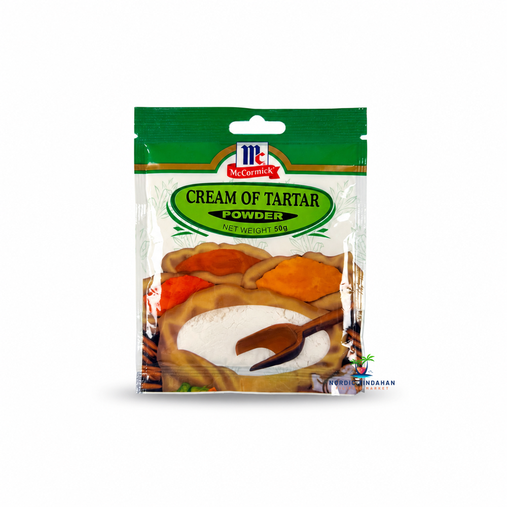 McCormick Cream of Tartar Powder is a versatile baking ingredient used to stabilize egg whites, improve meringue texture, and help create light and fluffy baked goods. Ideal for Filipino baking recipes, cakes, cookies, and homemade desserts.