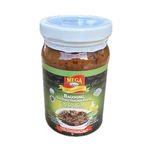 Mega Sauteed Shrimp Paste 250g jar – savory Filipino bagoong made from shrimp, perfect for seasoning and dipping.